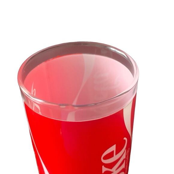 Vintage Coca-Cola Enjoy Coke Footed Pedestal Tumbler Glass Cup Nostalgia - Picture 10 of 14